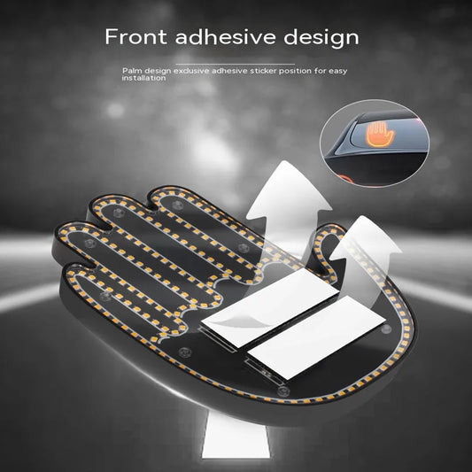 Funny Car Finger Light with Remote - LED Gesture Warning Brake Light