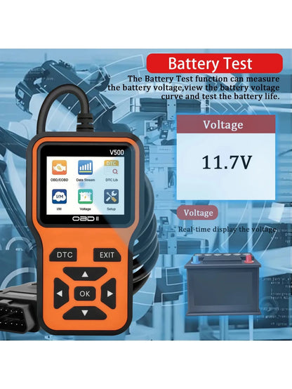 OBD2 Scanner V500 - Professional Car Diagnostic Tool with Engine Fault Code Reader