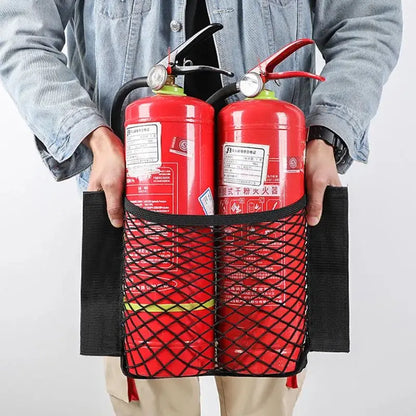 Car Storage Net Organizer - Universal Vehicle Cargo Mesh with Velcro Installation