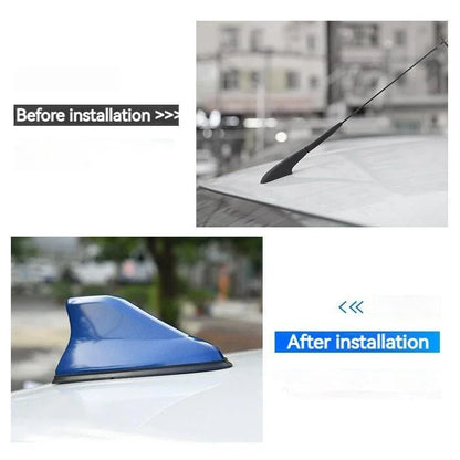 17cm Carbon Fiber Shark Fin Antenna Cover - Universal Radio Signal Amplifier