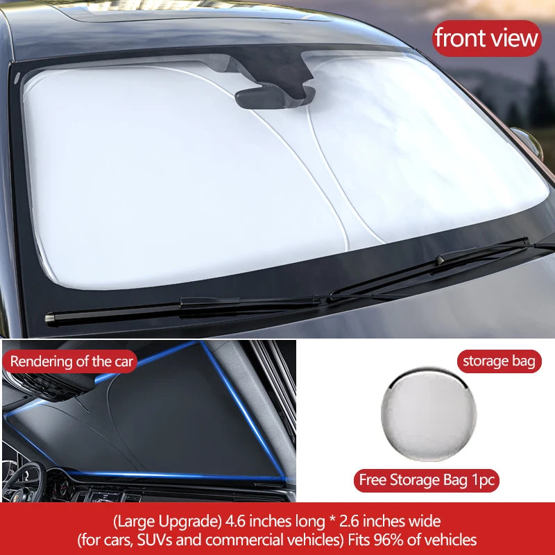 Custom Car Windshield Sunshade - Vehicle-Specific UV Protection Cover