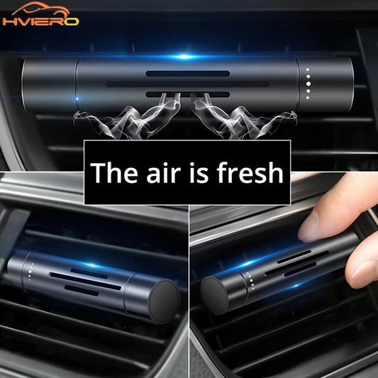 Premium Metal Car Air Freshener - Rotary Control Vent Clip Aromatherapy
