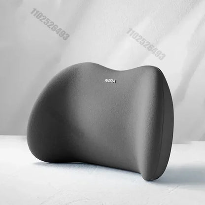 Memory Foam Car Headrest & Lumbar Support Set - Ergonomic Neck Pillow & Back Cushion