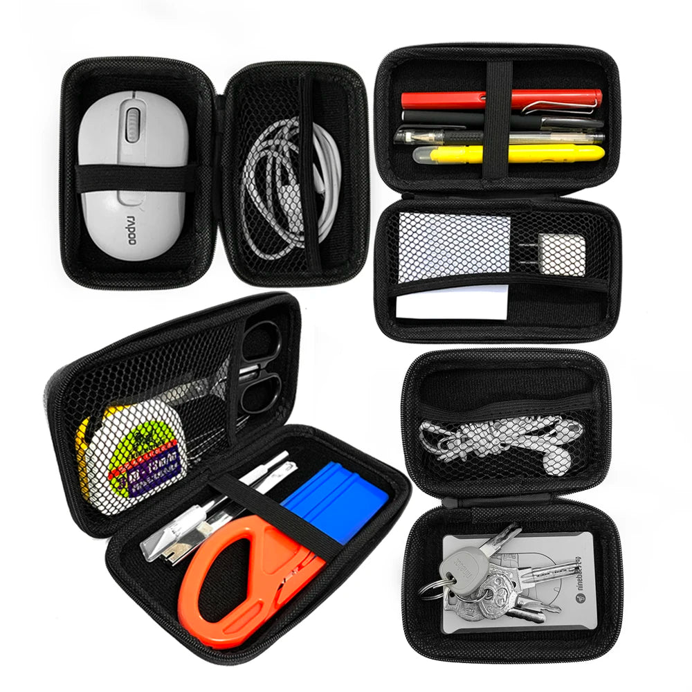 Carbon Fiber Storage Organizer Bags - Multiple Sizes EVA Tool Cases with Zipper