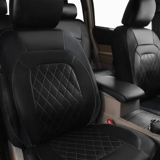 Universal PU Leather Car Seat Covers - Complete 9-Piece Protection Set