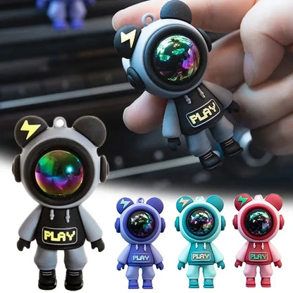 Cartoon Astronaut Car Air Freshener - Cute Vent Clip Decoration with Fragrance
