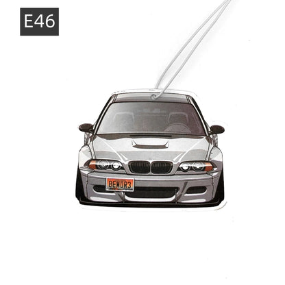 BMW Car Air Freshener Collection - Model-Specific Paper Pendants for Rearview Mirror