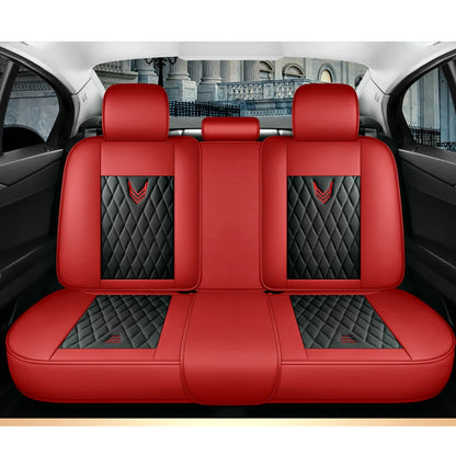 Leather Car Seat Covers Full Set - Universal PU Leather Auto Interior Protection