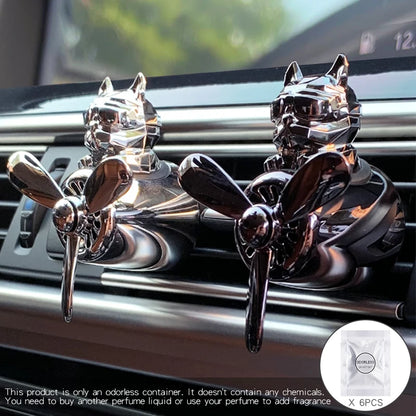 KLKLI Pilot Bulldog Car Air Freshener - DIY Perfume Propeller Vent Diffuser
