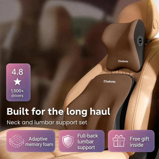 Ergonomic Car Neck & Back Cushion Set