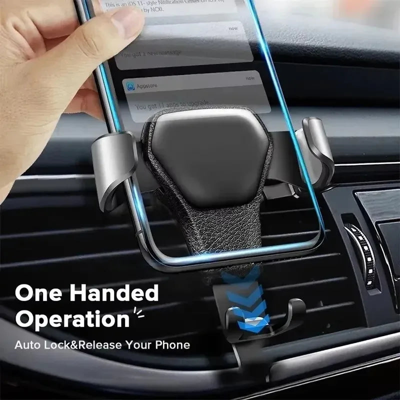 Gravity Car Phone Holder car Air Vent Clip Mount phone Stand Auto Locking Car GPS Navigation Bracket For iPhone Xiaomi Samsung