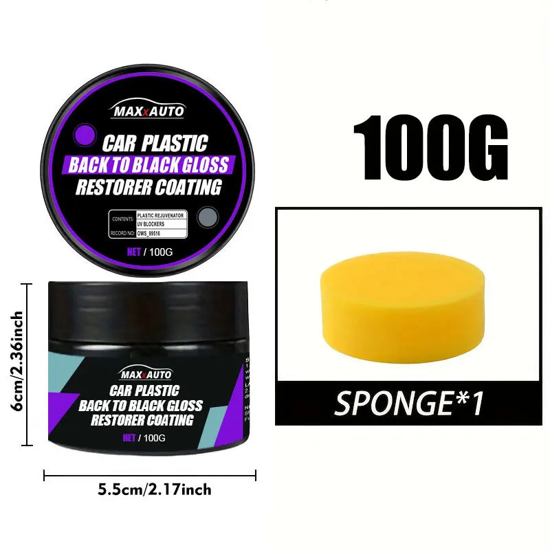Car Plastic Restorer Back to Black Gloss Long-Lasting Coating Leather Renovator Auto Polish Cleaning Product