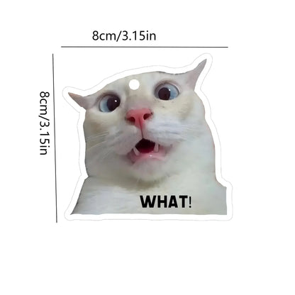 Funny Cat Face Car Air Freshener - Rearview Mirror Pendant with Aromatherapy