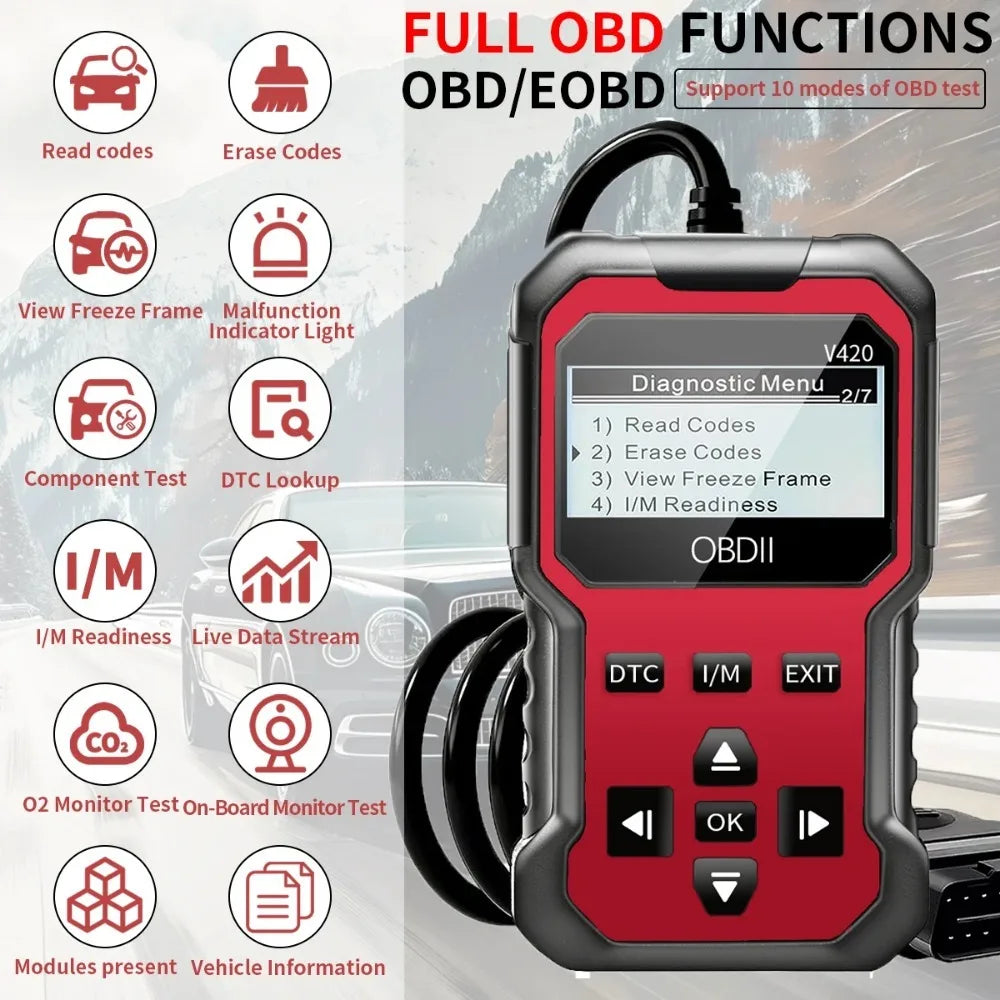Car Obd2 Scanner Diagnostic Tool Code Reader Engine Fault Code Reader Scanner Can Diagnosis All Obd Ii in 1996 Agreement Car Sca
