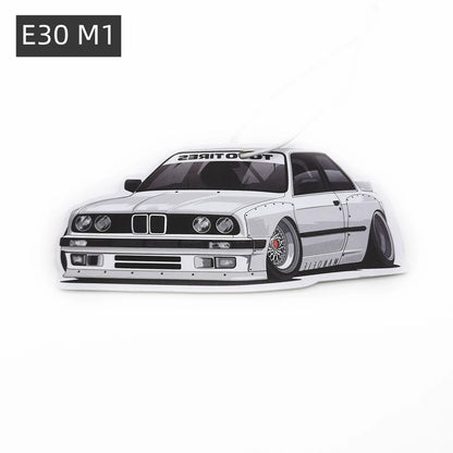 BMW Car Air Freshener Collection - Model-Specific Paper Pendants for Rearview Mirror