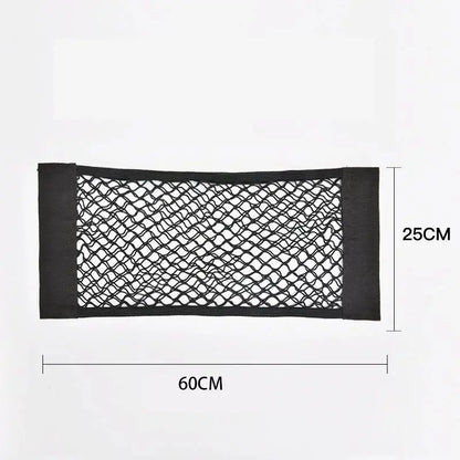 Car Storage Net Organizer - Universal Vehicle Cargo Mesh with Velcro Installation