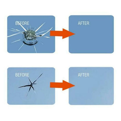 Car Windshield Glass Repair Kit - 3ml Resin with Curing Strips for Crack Repair