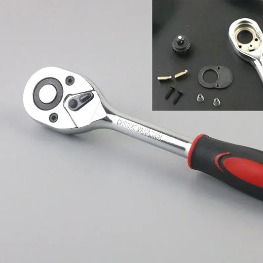 46-Piece Car Repair Tool Kit - Professional Mechanic Socket & Ratchet Set