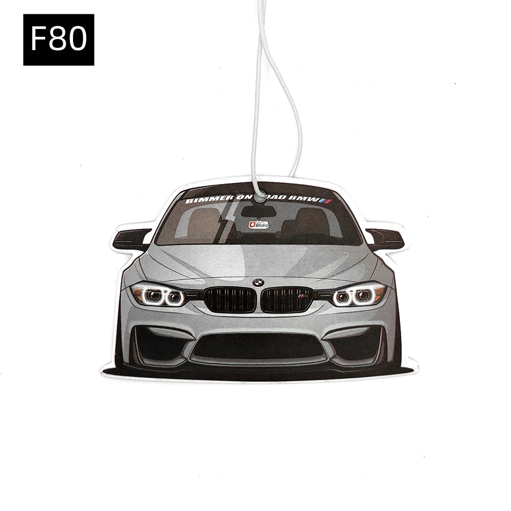 BMW Car Air Freshener Collection - Model-Specific Paper Pendants for Rearview Mirror