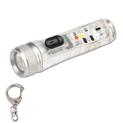 Mini Keychain Flashlight S11 - 400LM Rechargeable with Magnetic Base & UV Light