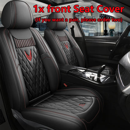 Leather Car Seat Covers Full Set - Universal PU Leather Auto Interior Protection