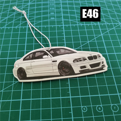 BMW Car Air Freshener Collection - Model-Specific Paper Pendants for Rearview Mirror