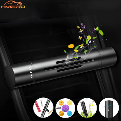 Premium Metal Car Air Freshener - Rotary Control Vent Clip Aromatherapy
