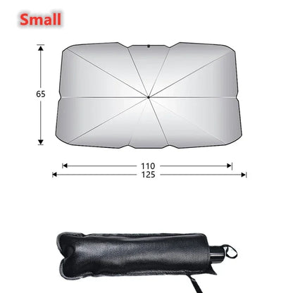 Car Sun Umbrella Shield Telescopic Umbrella Handle Sun Screen Front Block Protection Heat Insulation Can Be Bent Shading Curtain