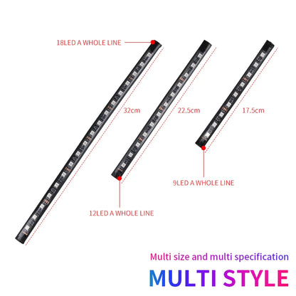 RGB LED Car Interior Strip Lights - Music Control Ambient Lighting Kit with Remote & App