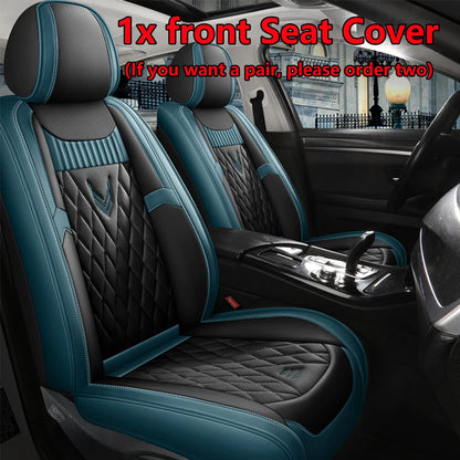Leather Car Seat Covers Full Set - Universal PU Leather Auto Interior Protection