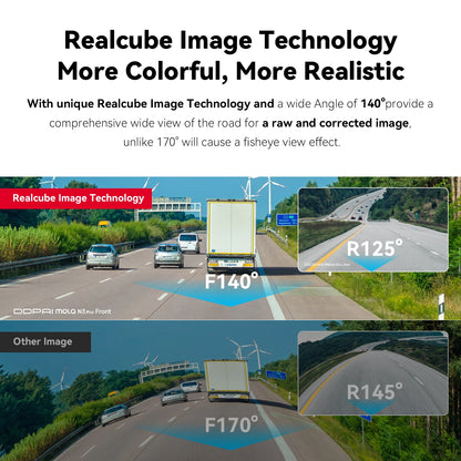 DDPAI Mola N3 Pro Dash Camera - 2.5K Resolution with WiFi Smart Connect & Dual Recording