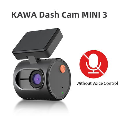KAWA MINI 3 Dash Camera - 2K QHD with Voice Control & WiFi App Monitor