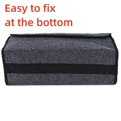 Large Car Trunk Organizer - Anti-Slip Felt Storage Box with Boot Compartment