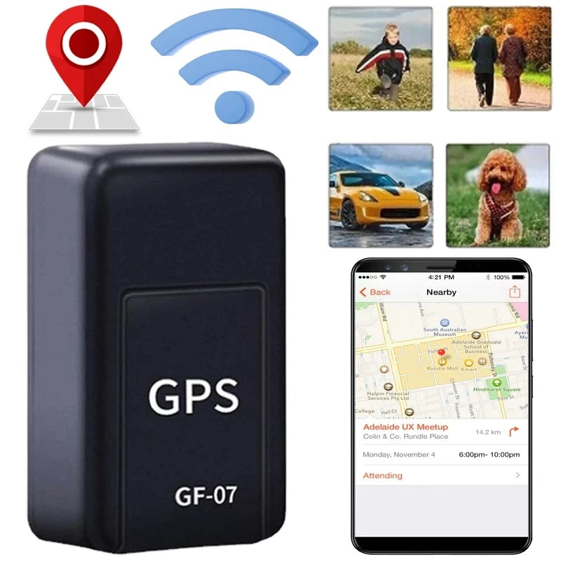 Mini GF-07 GPS Tracker - Real-Time Location Device for Cars, Bikes, Pets & Children