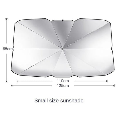 Car Front Window Sun Shade - UV Protection Windshield Sunshade with 10-Rib Structure