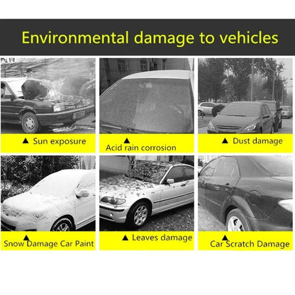 Black Car Cover with Reflective Strips - Universal Full Exterior Protection
