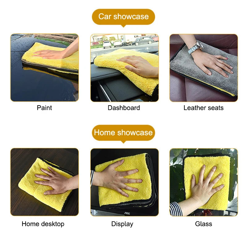 Professional Car Wash Towels - Ultra-Absorbent Non-Shedding Cleaning Set