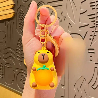 Kawaii Capybara LED Keychain - Adorable Anime Lighting Toy with Warm Glow