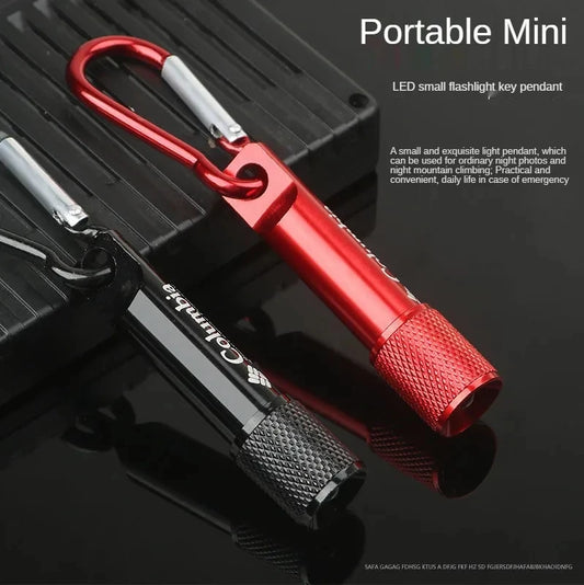 Mini keychain flashlight:Size: 60mm*15mmWeight: 25gBattery: with four batteriesNote: Please remove the built-in insulating sheet before use