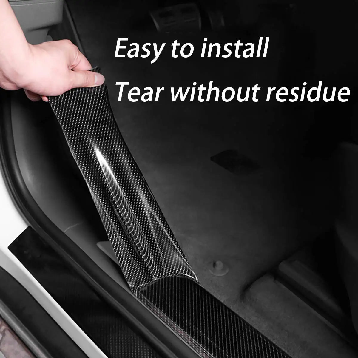 Nano Carbon Fiber Car Protection Tape - 3D Adhesive Strip for Door & Mirror Guard