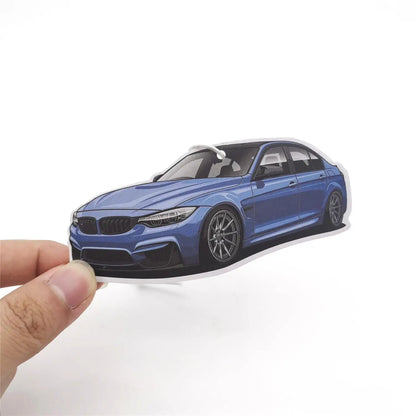 BMW Car Air Freshener Collection - Model-Specific Paper Pendants for Rearview Mirror