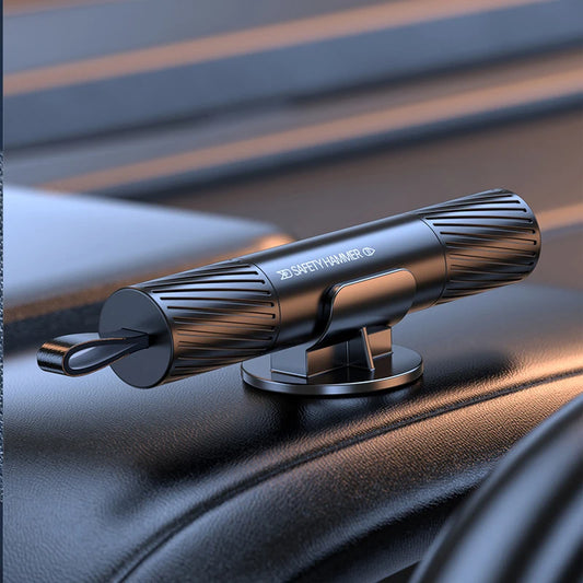 Car Safety Hammer - 2-in-1 Emergency Glass Breaker & Seat Belt Cutter