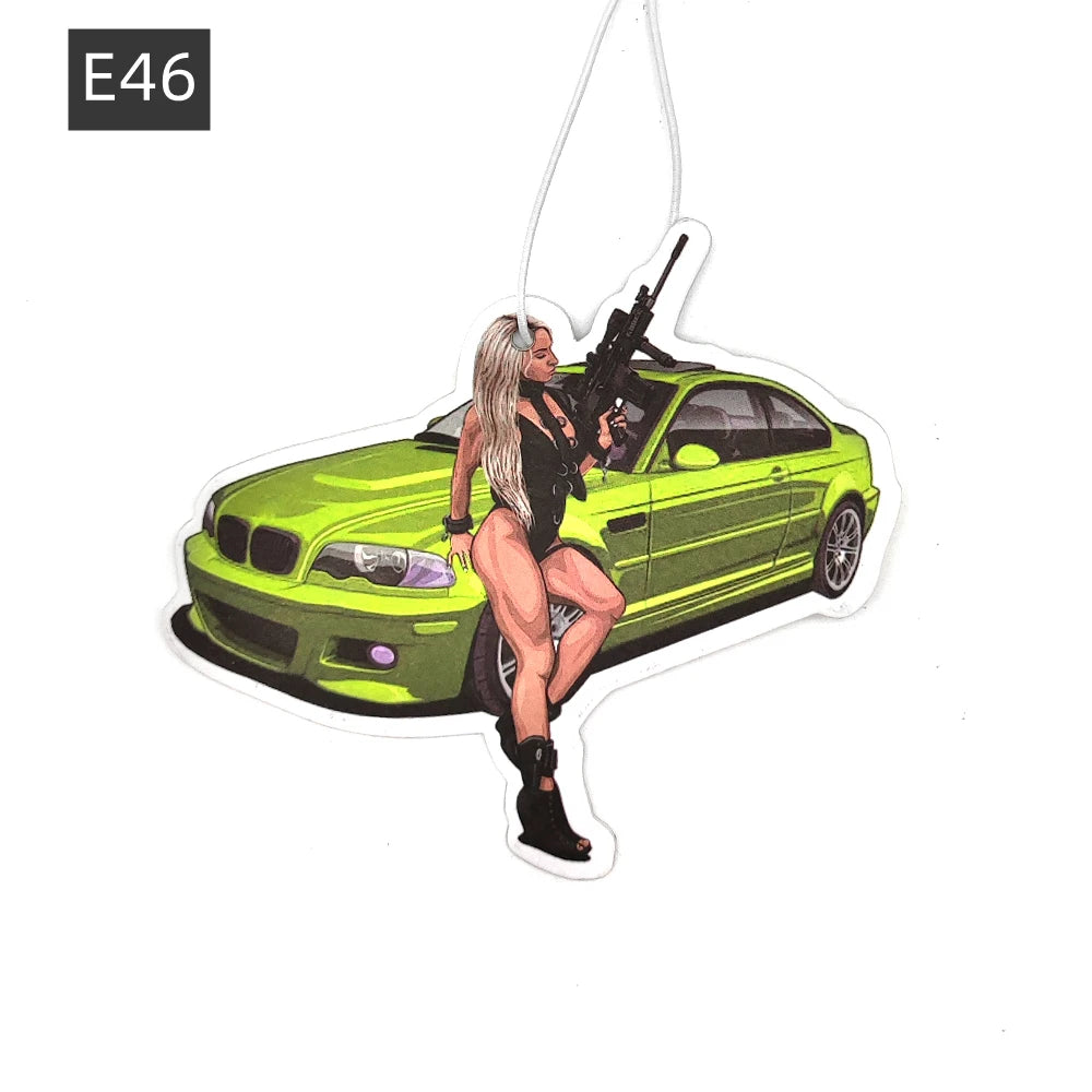 BMW Car Air Freshener Collection - Model-Specific Paper Pendants for Rearview Mirror
