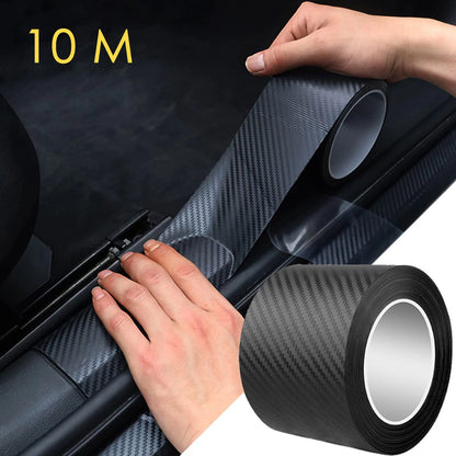 Nano Carbon Fiber Car Protection Tape - 3D Adhesive Strip for Door & Mirror Guard