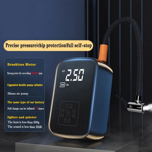 150PSI Car Air Compressor - Wireless/Wired Electric Tire Inflator with Digital Display