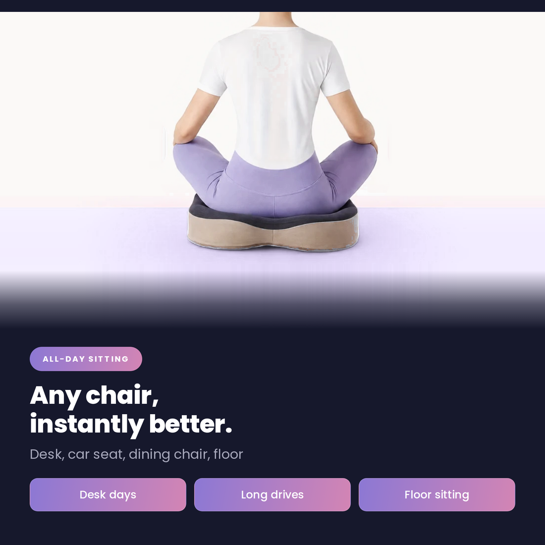 Ergonomic Memory Foam Seat Cushion