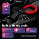 Car Steering Wheel Lock - Reinforced Cable Anti-Theft Deterrent