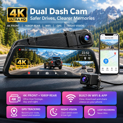 WOLFBOX M40 Mirror Dash Cam