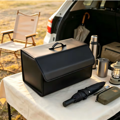 Collapsible PU Leather Trunk Organizer