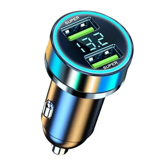 240W Dual Port Car Charger - Super Fast Charging with Digital Display